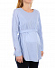 Рубашка для беременных Attesa удлиненная в мелкую голубую полоску  | Фото 8