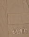 Бежевые бермуды с накладными карманами Moschino | Фото 3