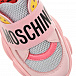 Розовые кроссовки с серебристыми вставками Moschino | Фото 7
