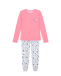 Пижама с розовым лонгсливом и белыми брюками Sanetta | Фото 1
