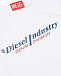 Белая футболка с красным лого Diesel | Фото 3
