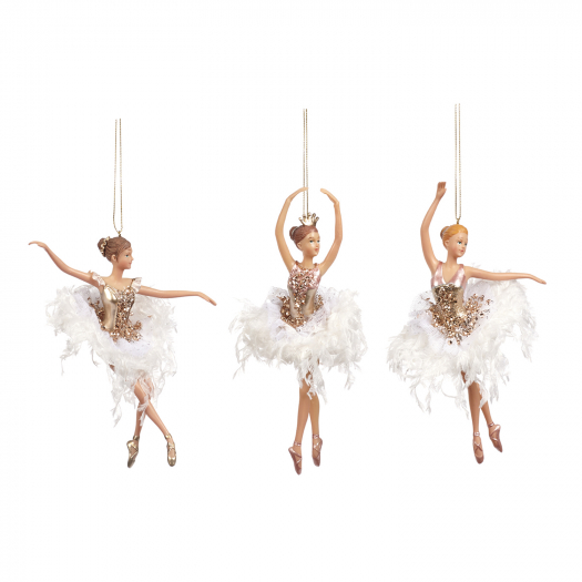 Декор Танцующая Балерина, 3 вида в ассортименте, белый/розовый, 19 см, цена за 1 шт. Goodwill | Фото 1