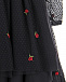 Черное платье с вышитыми цветами Aletta | Фото 4