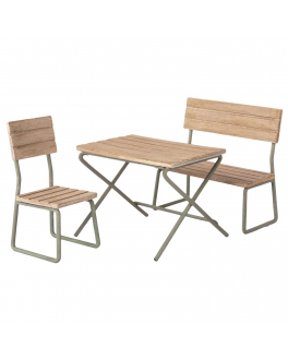 Игровой набор садовой мебели, мини: стол, стул и скамейка Maileg , арт. 11-1113-00 | Фото 1