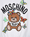 Белая футболка с принтом &quot;медвежонок&quot; Moschino | Фото 3