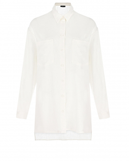 Рубашка молочного цвета с накладными карманами Dan Maralex Белый, арт. 310908210 | Фото 1