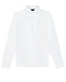 Однотонная хлопковая рубашка белого цвета Dal Lago | Фото 2