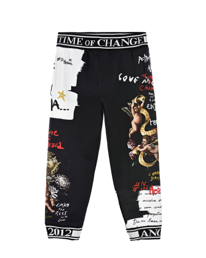 Спортивные брюки из флиса с принтом Dolce&Gabbana | Фото 1