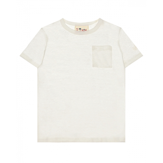 Белая льняная футболка Saint Barth | Фото 1