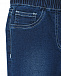 Синие джинсы с поясом на резинке Monnalisa | Фото 3