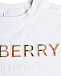 Белая футболка с логотипом в клетку Burberry | Фото 4