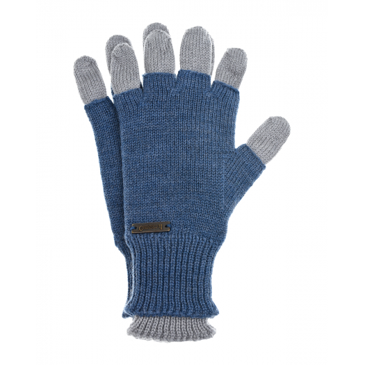 Серо-синие перчатки из шерсти Il Trenino | Фото 1