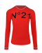 Красный джемпер из шерсти с логотипом No. 21 | Фото 1