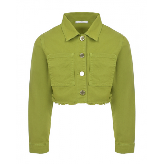 Джинсовая куртка зеленого цвета Miss Grant | Фото 1