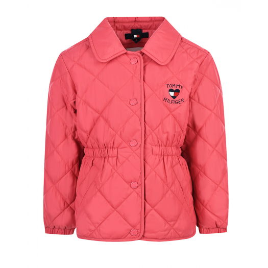 Розовая стеганая куртка Tommy Hilfiger | Фото 1