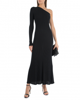 Черное платье с одним рукавом на плечо MRZ Черный, арт. S220066 9906 | Фото 2