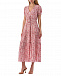 Розовое платье с мелким цветочным принтом Pietro Brunelli | Фото 5