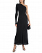 Черное платье с одним рукавом на плечо MRZ | Фото 2