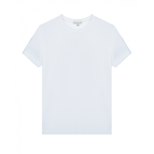 Белая однотонная футболка Silver Spoon | Фото 1