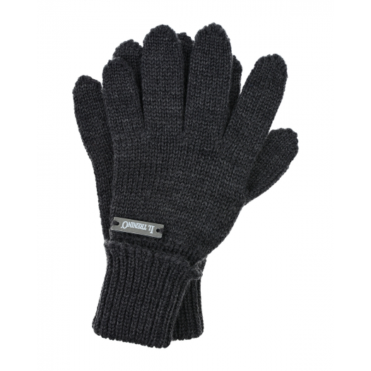 Темно-серые базовые перчатки Il Trenino | Фото 1