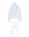 Голубая шапка из шерсти с принтом &quot;медвежата&quot; Il Trenino | Фото 2