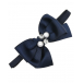 Синий галстук-бабочка со стразами Aletta | Фото 1