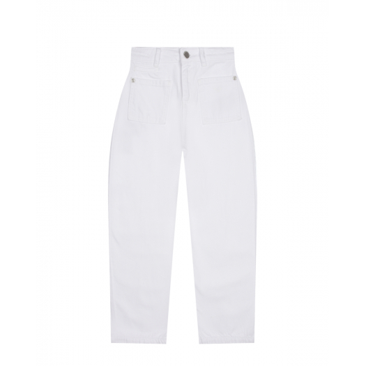 Белые джинсы свободного кроя Emporio Armani | Фото 1