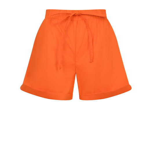 Оранжевые шорты с поясом на кулиске Pietro Brunelli | Фото 1