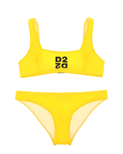 Желтый раздельный купальник Dsquared2 | Фото 1