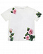 Белая футболка с принтом &quot;розы&quot; Dolce&Gabbana | Фото 2
