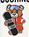 Белый джемпер с принтом &quot;Медвежонок на сноуборде&quot; Moschino | Фото 3
