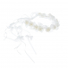 Белый ободок с декоративными цветами Aletta | Фото 1