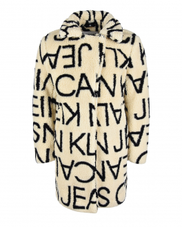 Пальто из эко-меха со сплошным принтом Calvin Klein , арт. IG0IG011690K7 WHITECAP G | Фото 1