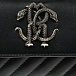 Черная стеганая сумка с лого Roberto Cavalli | Фото 4