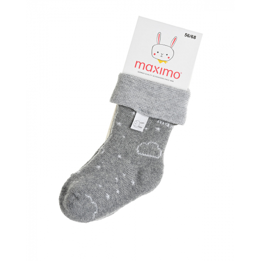 Серые носки с принтом &quot;облака&quot; MaxiMo | Фото 1