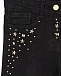 Черные джинсы с фигурными заклепками Monnalisa | Фото 4