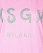 Розовое платье-футболка с лого MSGM | Фото 8