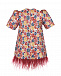 Жаккардовое платье с перьями Eirene | Фото 2