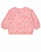Розовый свитшот с принтом &quot;яблоки&quot; Sanetta Kidswear | Фото 2