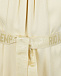 Кремовое платье с логотипом на поясе Emporio Armani | Фото 3