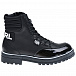Черные ботинки с логотипом Karl Lagerfeld kids | Фото 2