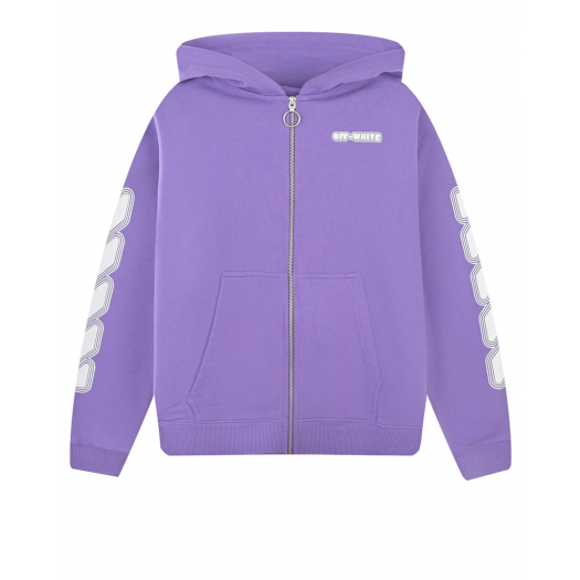 Фиолетовая спортивная куртка с капюшоном Off-White | Фото 1