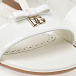 Белые кожаные босоножки с бантом и лого Dolce&Gabbana | Фото 6
