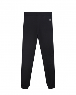 Черные спортивные брюки с лампасами в тон Philipp Plein Черный, арт. S20CBJT0316PJO002N 2 | Фото 2