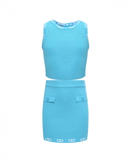 Комплект: топ и юбка, голубой TWINSET | Фото 1