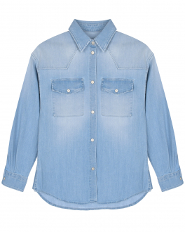 Синяя джинсовая рубашка Dondup Синий, арт. DFCA119C DS041 4015 | Фото 1