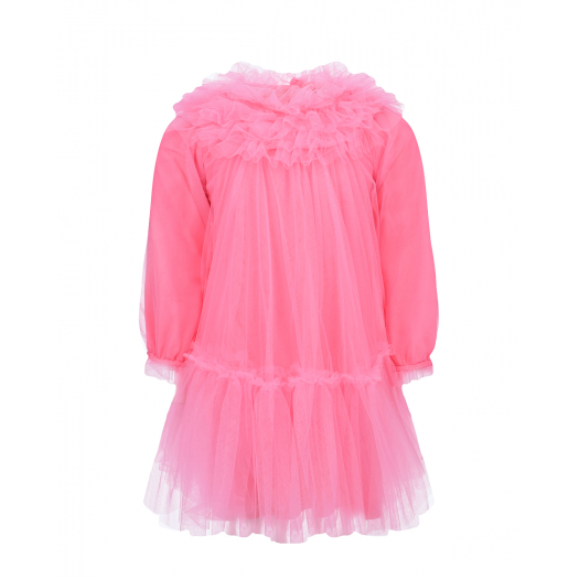 Розовое пышное платье Monnalisa | Фото 1