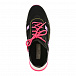Черные кроссовки-носки со шнурками цвета фуксии Stella McCartney | Фото 4