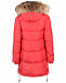 Красное пальто Long Bear с отделкой из меха енота Parajumpers | Фото 3
