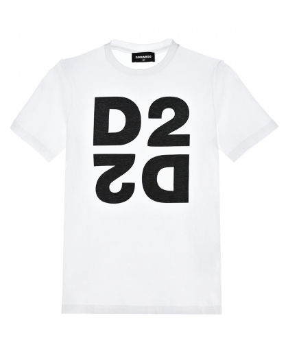 Белая футболка с логотипом Dsquared2 | Фото 1